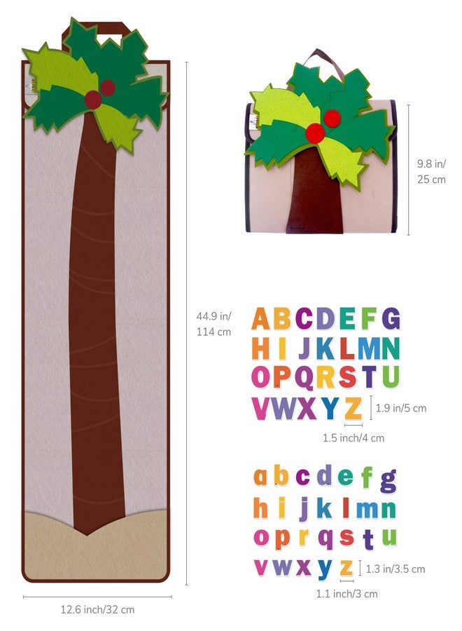 CHEFAN Letter Tree, Coconut Tree Alphabet Bag for Early Education Storytelling, Felt Story Board Set Props from The Childhood Favorite Book, Felt Board for Wall Teaching Home Classroom Play - Image 2